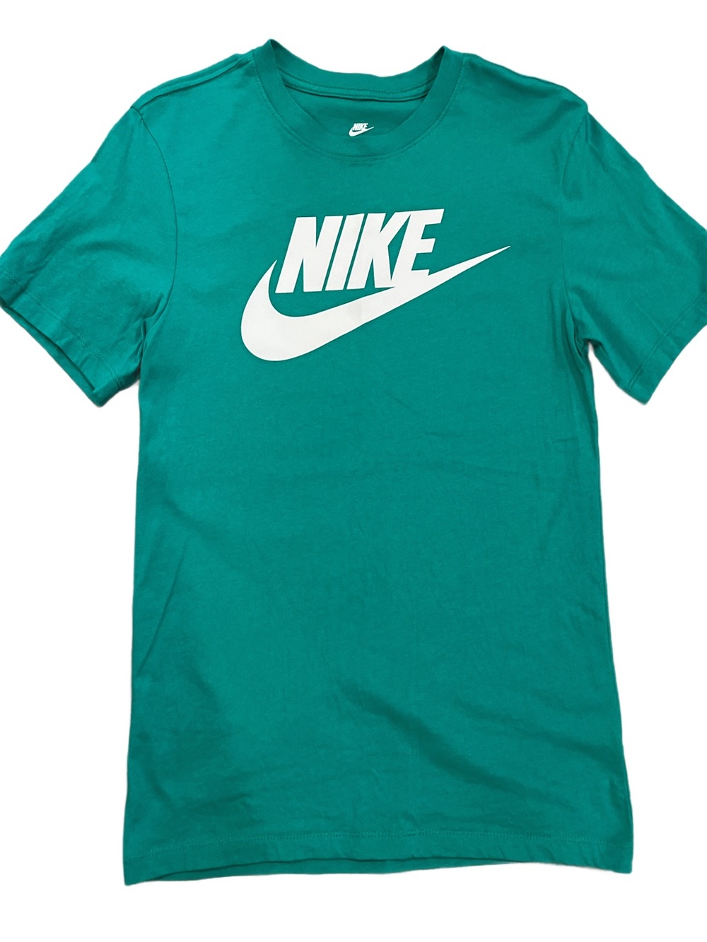 NWOT Nike Women’s Green Short-Sleeve T-Shirt with White Swoosh Logo